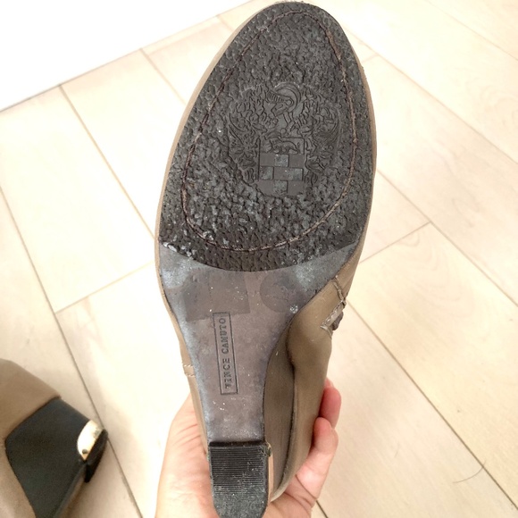 Beige Wedge Ankle Boots - Leather - Size 35.5 - Picture 9 of 12